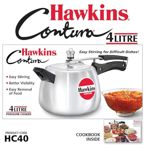 Hawkins Contura Pressure Cooker 4 Litre - Silver (HC40)