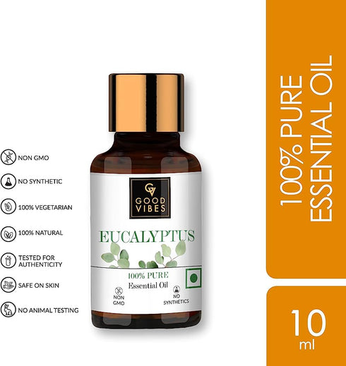 Good Vibes Eucalyptus 100% Pure Essential Oil 10ml
