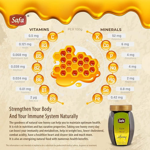 Safa Raw Wild Honey | Immunity Boosters For Adults And Children
