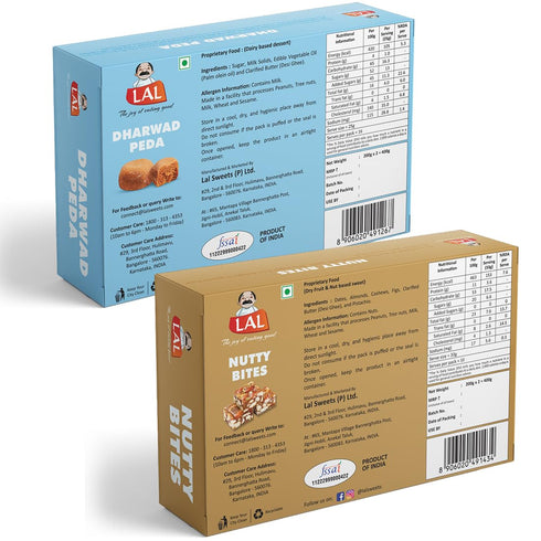 Lal Sweets Dharwad Peda and Sugarless Nuttybites