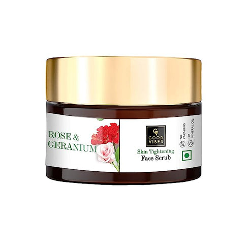 Good Vibes Rose & Geranium Skin Tightening Face Scrub