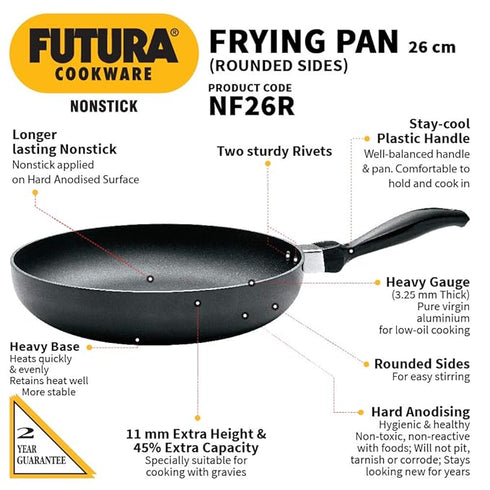 Hawkins Futura Non-stick Frying Pan 26 cm Diameter 1 L (NF26RS)