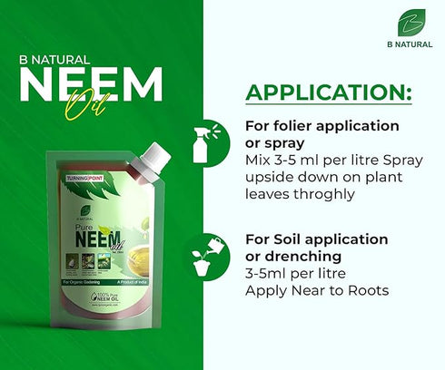 B Natural Organic Cold Pressed Pure Neem Oil For Spray On Plants & Garden herbal pest repellent