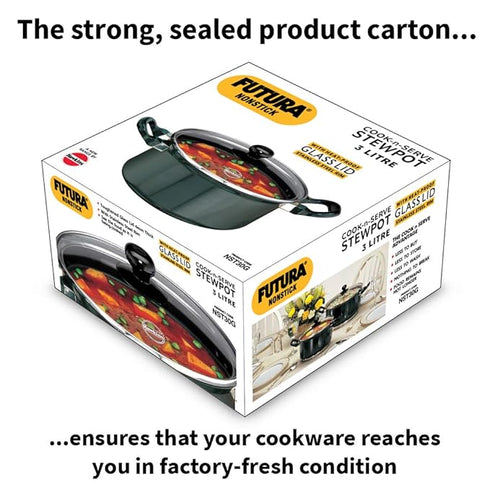 Hawkins Futura Non-stick Cook n Serve Stewpot 20 cm Diameter 3 L with Lid (NST30)