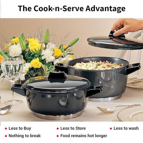 Hawkins Futura Hard Anodised Cook-n-Serve Bowl Handi 2 L with Lid (ACB20)