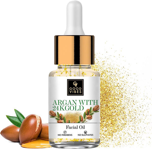 Good Vibes Argan With 24K Gold Facial Oil 10ml