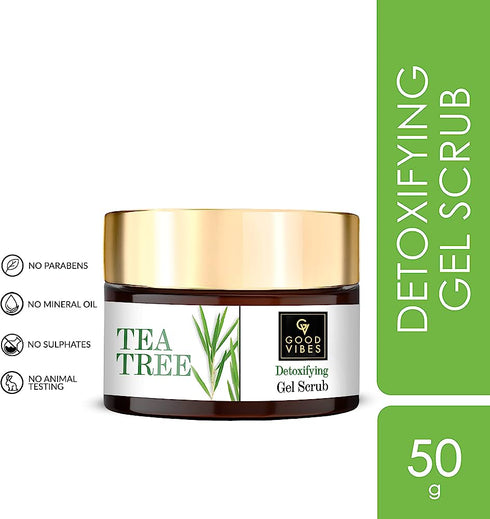Good Vibes Tea Tree Detoxifying Gel Scrub 50g