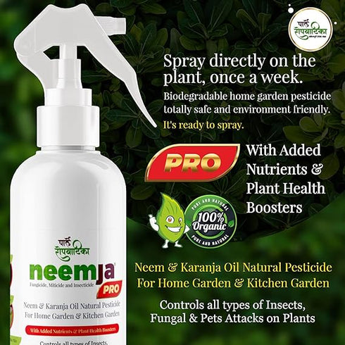 Parle Ropvatika Neemja Pro Organic Neem Oil And Karanja Oil For Plants Insects Spray 500ml