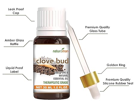 Naturoman Clove Bud Pure and Natural Essential Oil bottle of 50 ml Oil