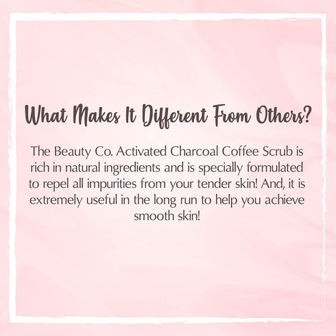 the beauty co Activated Charcoal Coffee Natural Face and Body Scrub