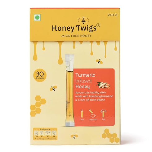 Honey Twigs Turmeric Honey with Lakadong Black Pepper Honey 240g