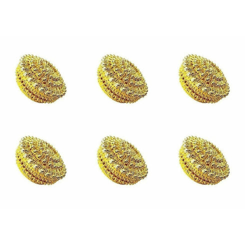 Golden - Decorative Organza Potli Basket (Pack Of 6)