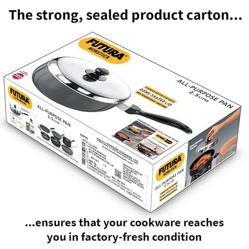 Hawkins Futura Non-stick All-Purpose Pan 22 cm Diameter with Lid 2.5 L (NAP25)