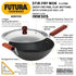 Hawkins Futura Stir Fry Wok with Stainless Steel 27 cm Diameter 3 L (INW30S)