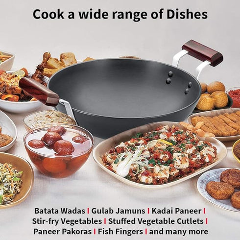 Hawkins Futura Hard Anodised Kadhai 14.5 cm Diameter 4 L (AK40)