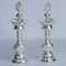 Pure Silver Peacock Design Lamp Stand Pair 276g