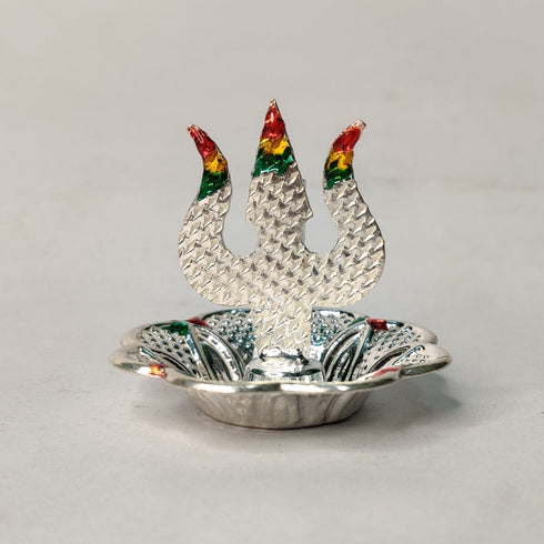 Pure Silver Trishul Agarbatti Stand 11.5g