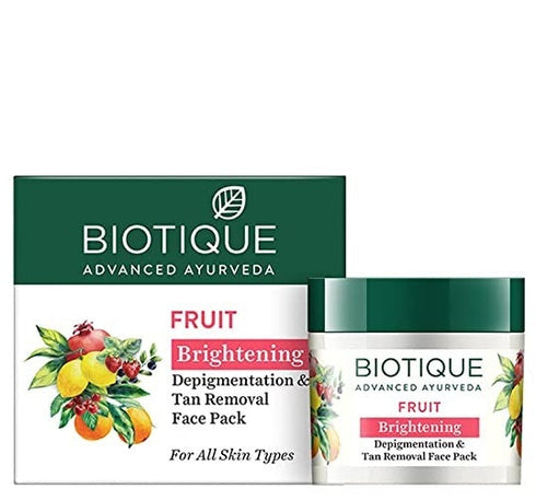 Biotique Advanced Ayurveda Fruit Brightening Depigmentation And Tan Removal Face Pack