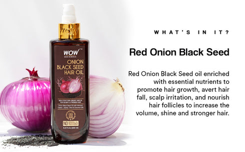 WOW Skin Science Onion Black Seed Hair Oil for Dry Damaged Hair