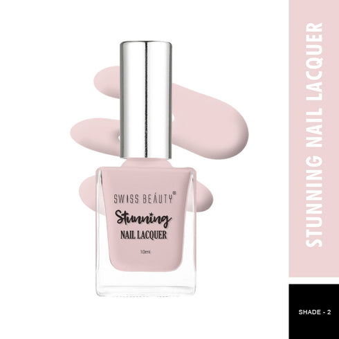 Swiss Beauty Stunning Nail Lacquer Pack Of 2 10ml Each