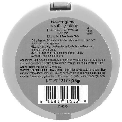 Neutrogena Healthy Skin Pressed Powder Spf 20 Light To Medium 30 Pushmycart 2794