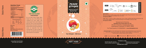 The Tea Planet Peach Ginger Flavoured Instant Black Tea
