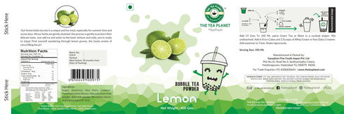 The Tea Planet Lemon Bubble Tea Premix