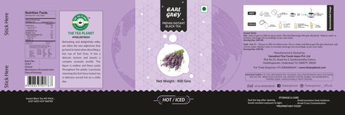The Tea Planet Earl Grey Flavoured Instant Black Tea