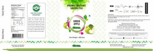 The Tea Planet Green Apple Flavoured Instant Green Tea