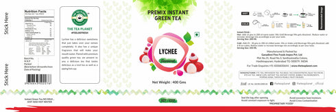 The Tea Planet Lychee Flavoured Instant Green Tea