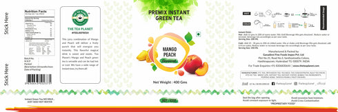 The Tea Planet Mango & Peach Flavoured Instant Green Tea
