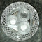 Silver Coated Plastic Plate With 3 Small Bowls