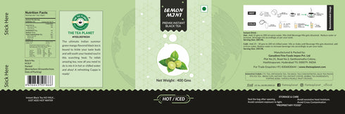 The Tea Planet Lemon &mint Flavoured Instant Black Tea