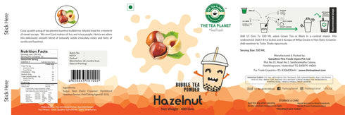 The Tea Planet Hazelnut Bubble Tea Premix