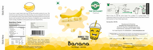 The Tea Planet Banana Bubble Tea Premix