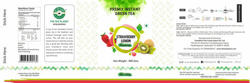 The Tea Planet Strawberry Lemon Flavoured Instant Green Tea