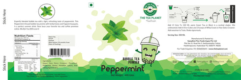 The Tea Planet Peppermint Bubble Tea Premix