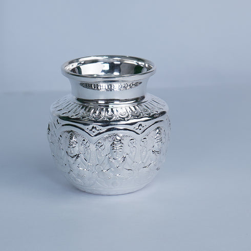 Pure Silver Asthalaxmi Design Kalasham 91 grams