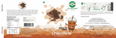 The Tea Planet Chocolate Bubble Tea Premix