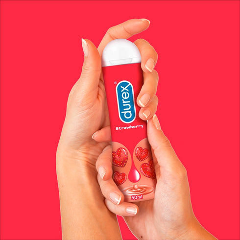 Durex Strawberry Flavoured Lube | Water-Based Intimate Lubricant For Men & Women