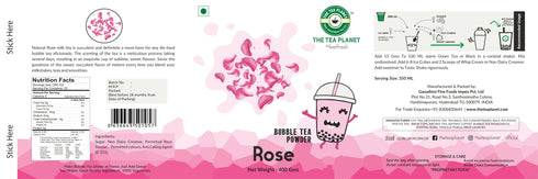 The Tea Planet Rose Milk Bubble Tea Premix