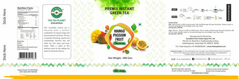 The Tea Planet Mango Passion Fruit Flavoured Instant Green Tea