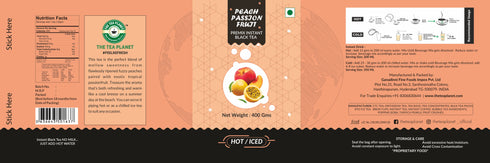 The Tea Planet Peach & Passion Fruit Flavoured Instant Black Tea