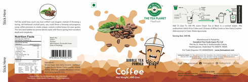 The Tea Planet Coffee Bubble Tea Premix
