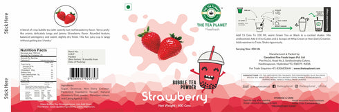 The Tea Planet Strawberry Bubble Tea Premix