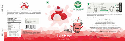 The Tea Planet Lychee Bubble Tea Premix