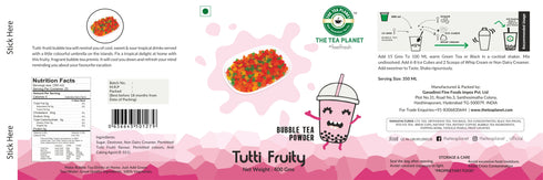 The Tea Planet Tutti Fruity Bubble Tea Premix