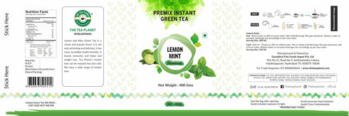 The Tea Planet Lemon & Mint Flavoured Instant Green Tea