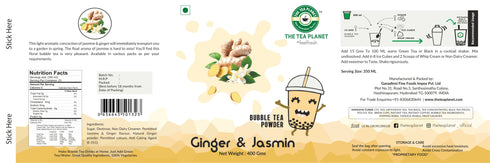 The Tea Planet Ginger Jasmine Bubble Tea Premix