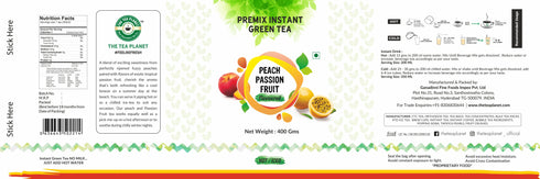The Tea Planet Peach & Passion Fruit Flavoured Instant Green Tea